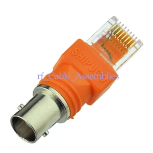 BNC Female to RJ45 Male Coaxial Coax Barrel Coupler Adapter RJ45 to RF Connector - Picture 1 of 3