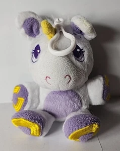 WUGGLE PETS UNICORN 6” PLUSH BACKPACK CLIP (KC215) DISNEY 2011 - Picture 1 of 7