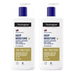 NEUTROGENA Almond Oil Body Lotion Dry Rough Skin 2x13.5fl.oz - Picture 1 of 3
