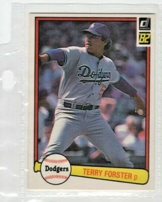 1982 Donruss Baseball Card # 362 Terry Forster - Dodgers - Image 1 of 2