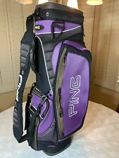 PING Explore Cart Golf Bag 4 Way 8 Pockets - Purple Black Light Golf Staff Bag