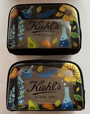 2 x Kiehl’s Make Up Cosmetics Pouch Bag Travel Size New - Image 1 of 4
