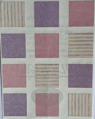 CUADRADO PASTEL PÚRPURA Y ROSA Pegatinas (12 piezas) Fabricación de tarjetas •Diario•Remolinos•Niñas• Foto 1 de 4
