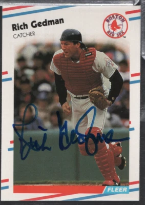 Rich Gedman Red Sox Autographed 1988 Fleer #353 w/COA 110323NPCD34 - Image 1 of 2