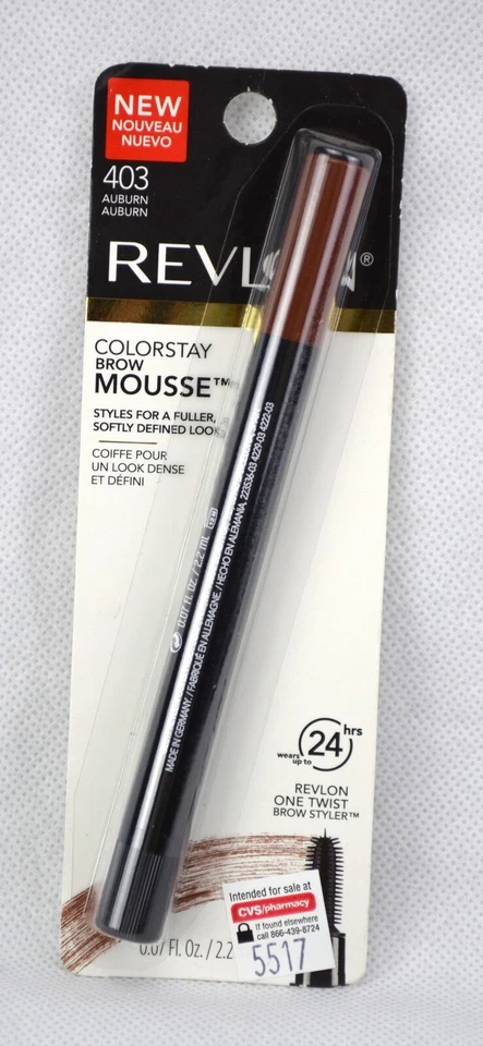 Revlon Colorstay Brow Mousse #403 AUBURN One Twist Brow Styler NIP - Image 1 of 2