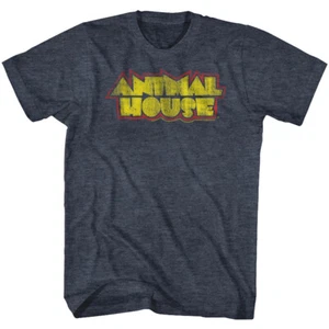 Animal House Movie T-Shirt John Belushi Official Logo New Navy Heather - Picture 1 of 3