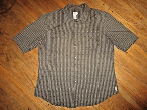 CALVIN KLEIN JEANS WESTERN SHIRT Pearl Snaps Flaw Cowboy Designer Mens XL - Picture 1 of 4