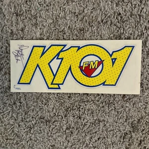 RARE 101 / K101 FM Houston Dana Steel Autographed Bumper Sticker W/ S & P Back - Picture 1 of 3