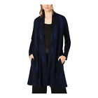 Eileen Fisher Reflections Jacquard Cardigan Sweater Jacket Size Medium Blue