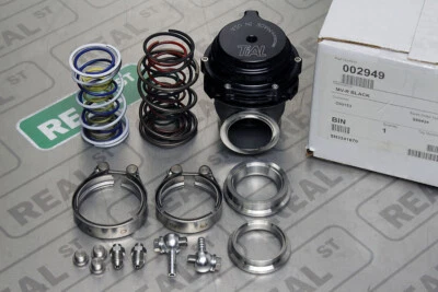 NEW Tial MVR BLACK MV-R MVR44 44mm Wastegate WITH V-BAND FLANGES AND ALL SPRINGS - Image 1 of 4