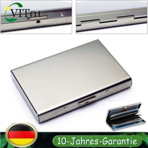 Edelstahl RFID Kreditkartenetui EC Karten Visitenkarten Geldbörse Wallet Etui DE - Bild 1 von 11