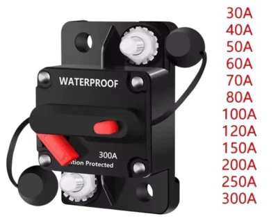 LONGRUN Thermal Circuit Breaker 100-300Amp YOU PICK Easy Reset RV Solar Radio Max 42vdc