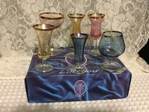CLEARANCE-Liquor Glasses Assorted Set Of Six Made In Italy - Picture 1 of 9