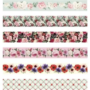 15*300cm Floral Wallpaper Wall Waistline Sticker Skirting Board Waterproof Decor - Picture 1 of 18