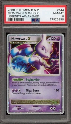 Pokemon Mewtwo Lv.X Legends Awakened Holo Ultra Rare #144 PSA 8 - Image 1 of 2