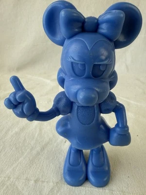 复古 1972 年马克思玩具华特迪士尼米妮老鼠 6 英寸蓝色塑料人偶 — 第 1/4 张图片