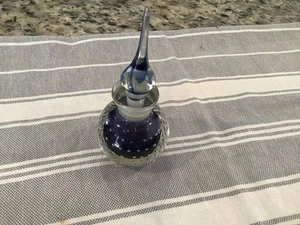 Carl Erickson?? Mid Century Controlled Bubble Art Glass Perfume Bottle - Picture 1 of 8