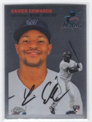 #149 2023 Topps Chrome Platinum Anniversary Xavier Edwards RC Marlins - Image 1 of 2