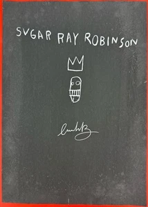 Jean-Michel Basquiat (Handmade) Mixed Media on Paper Painting signed and stamped - Picture 1 of 2