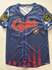 Camiseta de los Cachorros de Chicago Azul Medio MLB Béisbol Fuerzas Armadas Marines Fuerza Aérea - Imagen 1 de 5