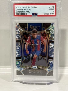 Lamine Yamal 2023-24 Panini Select FIFA #124 Winter Camo Prizm /99 RC - PSA 9 - Picture 1 of 4