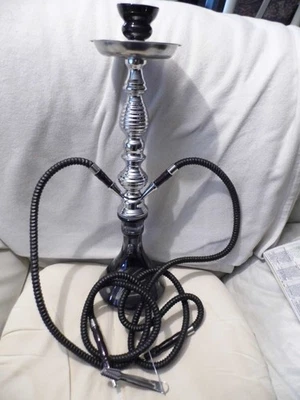 RMAN JYH01  Shisha Set - Blaues Glas,  2 Schläuche + Broil Kohleanzünder - Neu - Bild 1 von 4