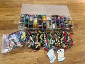 Cards Assorted Color Embroidery Floss In Plastic Organizer Box/dmc Floss - Picture 1 of 9