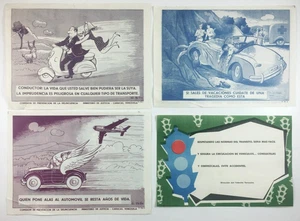 Folletos de seguridad vial vintage de Venezuela con ilustraciones estilo cómic - Imagen 1 de 10