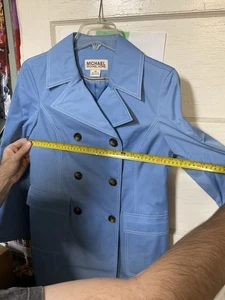 Michael Kors Men’s Sky Blue Long Fashion Jacket Size Small With Tag - Picture 1 of 13