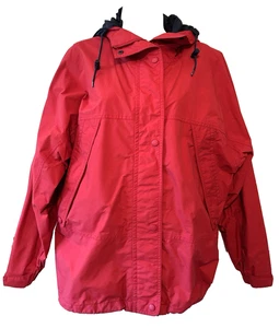 Chaqueta roja para mujer Eddie Bauer talla M cremallera a presión abrigo con capucha parka - Imagen 1 de 8