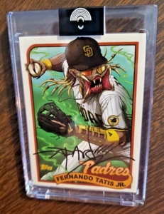 2021 Topps Project 70 Alex Pardee Black Auto /99 Fernando Tatis Jr. Padres #411 - Picture 1 of 7
