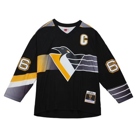 Pittsburgh Penguins Mario Lemieux Mitchell & Ness 1996/97 NHL Blue Line Jersey Cover