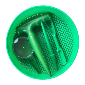 4pcs/set Rock Garden Sieve Soil Sifter Round Plastic Gardening Soil Sifting Tool - Picture 1 of 12