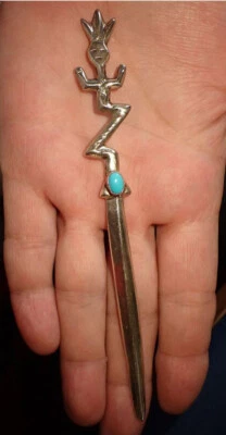 Turquoise Sterling Silver letter opener - Image 1 of 4