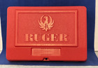 RUGER Twarde plastikowe czerwone etui na pistolet bez formowanej wkładki z zamkiem i kluczami