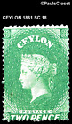 Ceylon 1861 SC 18 QUEEN VICTORIA 2p GELB GRÜN MHR P151⁄2 WM 6 F/VFINE