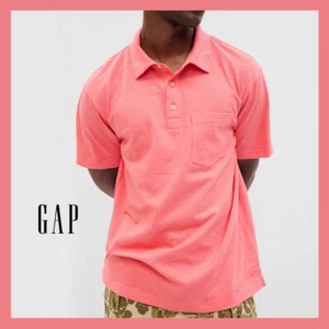 Neu mit Etikett - GAP kurzärmeliges Poloshirt Herren Slub Tasche, Amor Pink, klein-groß $ 39 - Bild 1 von 4