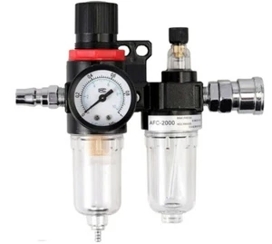 1/4" Air Compressor Oil Lubricator Water Trap Filter Regulator Separator Gauge - Picture 1 of 2