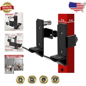 Durable Steel J-Hook with UHMW Pad - Perfect for Secure Workouts on 3x3 Racks - Picture 1 of 8