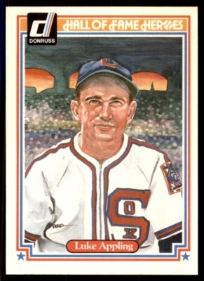 1983 Donruss Hall of Fame Heroes Luke Appling Chicago White Sox #8 - Image 1 of 2