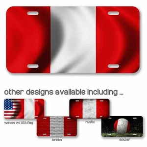 Hochwertiges Aluminium Nummernschild - Flagge von Peru (Peruanisch) - viele Optionen - Bild 1 von 10