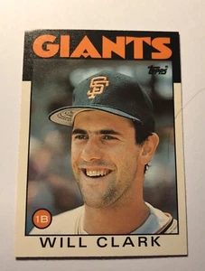 Tarjeta de novato Will Clark 1986 Topps #24T - Imagen 1 de 4