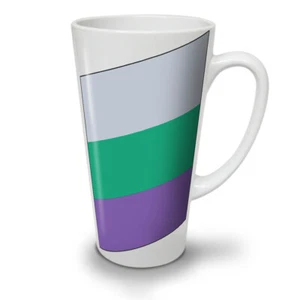 Taza de café con leche Wellcoda con patrón de líneas de colores 12/17 oz - Imagen 1 de 15