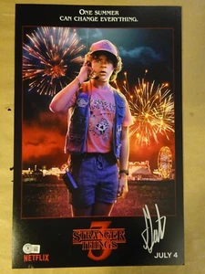 Signed Gaten Matarazzo Autographed Stranger Things 3 11x17 Photo Beckett BAS COA - Picture 1 of 6