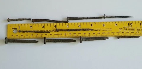 Vintage Various lengths and kinds Rusted Steel Nails  Lot of 10 Cover