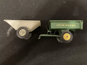 2 Vintage John Deere Ertl Lawnmower Carts - Picture 1 of 7