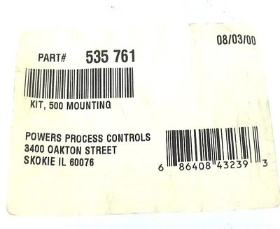 NEW POWERS PROCESS CONTROLS 535-761 KIT, 500 MOUNTING 535761 - Image 1 of 3