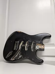 Vintage 1974 Fender Stratocaster Guitar Body Black 3 Bolt Strat '74 Relic - Picture 1 of 16