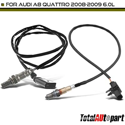 Sensor de oxígeno O2 2 piezas para Audi A8 Quattro 2008-2009 6,0 L aguas arriba y aguas abajo Foto 1 de 4