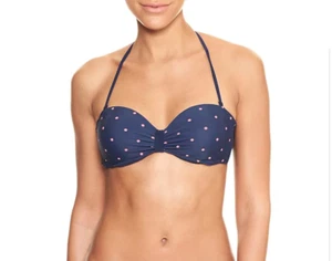 Neu Gap Damen geformtes Bandeau Bikini Oberteil Gr. Farbe L Blau/Rosa - Bild 1 von 6